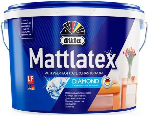 Dufa Mattlatex Diamond интерьерная латексная краска с керамическими частицами (2.5 л) бесцветная