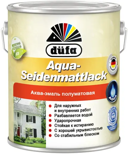 Dufa Aqua-Seidenmattlack аква-эмаль полуматовая (2 л) белая