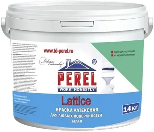 Perel Lattice краска латексная (14 кг) белая