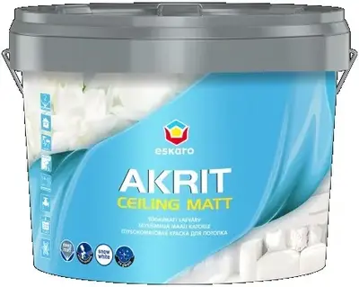 Eskaro Ceiling Matt глубокоматовая краска для потолка (2.7 л) белая