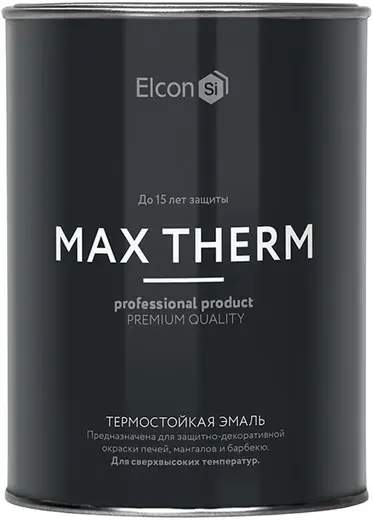 Elcon Max Therm термостойкая эмаль (800 г) черная (термостойкость 1200 °C)