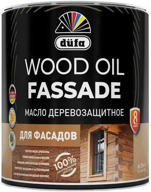 Dufa Wood Oil Fassade масло деревозащитное для фасадов (2 л) серое