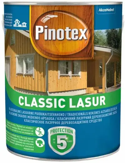 Пинотекс Classic эффективная декоративная пропитка для защиты древесины (3 л ) калужница