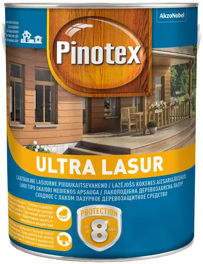 Пинотекс Ultra высокоустойчивая декоративная пропитка для защиты древесины (3 л) бесцветная Эстония