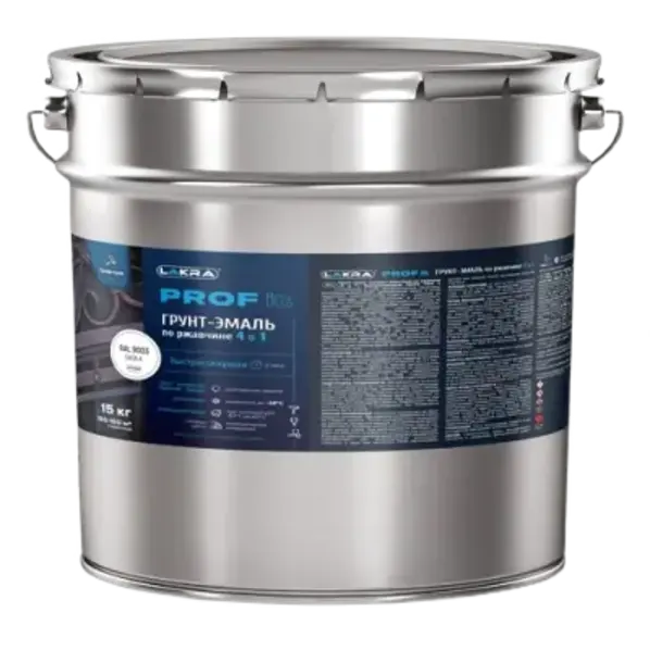 Лакра Prof It грунт-эмаль по ржавчине 4 в 1 быстросохнущая (15 кг) бесцветная