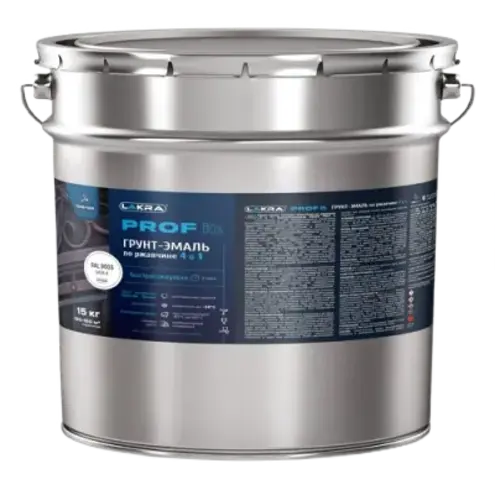 Лакра Prof It грунт-эмаль по ржавчине 4 в 1 быстросохнущая (15 кг) зеленый мох