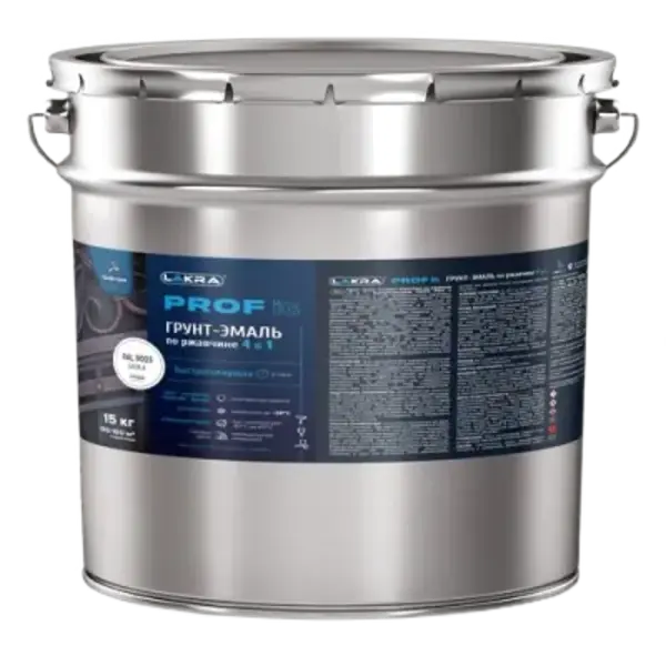 Лакра Prof It грунт-эмаль по ржавчине 4 в 1 быстросохнущая (15 кг) желтая