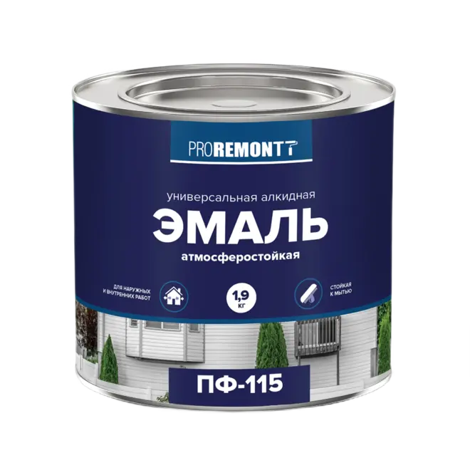 Proremontt ПФ-115 эмаль универсальная алкидная атмосферостойкая (1.9 кг) красно-коричневая