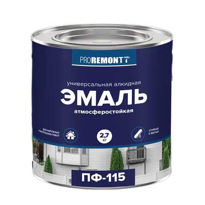 Proremontt ПФ-115 эмаль универсальная алкидная атмосферостойкая (2.7 кг) красно-коричневая