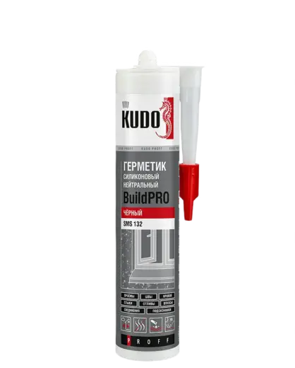 Kudo Proff Buildpro герметик силиконовый нейтральный (280 мл) черный