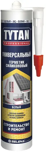 Титан Professional Строительство и Ремонт герметик силиконовый универсальный (280 мл) белый Россия