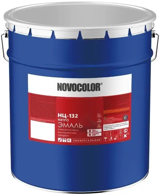 Новоколор НЦ-132 нитроэмаль универсальная (5 кг) серая