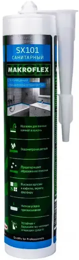 Макрофлекс SX101 силиконовый герметик санитарный сантехнический (290 мл) бесцветный