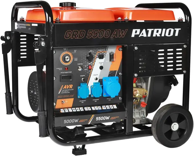 Патриот GRD 5500AW генератор дизельный (5000/5500 Вт)