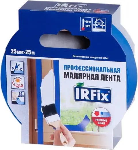 Irfix Extra лента малярная для деликатных поверхностей (25*25 м) синяя