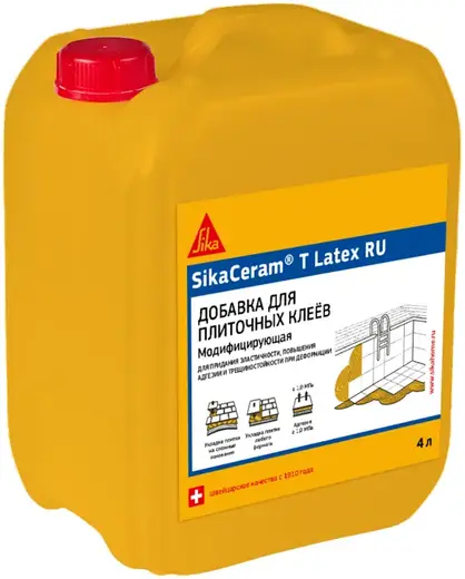 Sika Sikaceram T Latex Ru добавка для плиточных клеев (4 л)