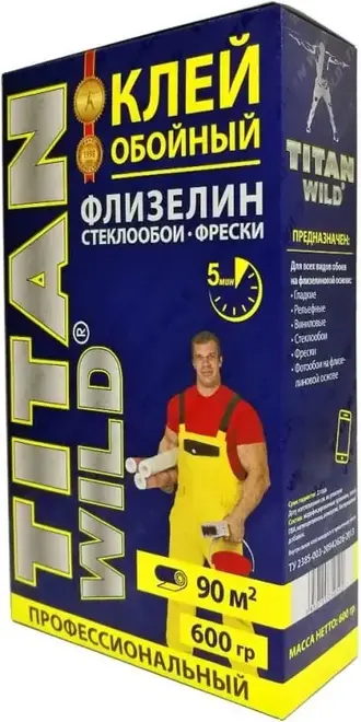 Titan Wild Флизелиновый клей обойный без индикатора (600 г)