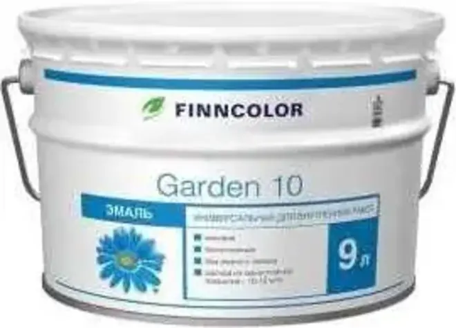 Finncolor Garden 10 эмаль универсальная для внутренних работ алкидная (9 л) бесцветная