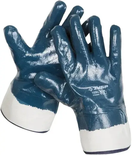 Зубр Профессионал Hard перчатки маслобензостойкие с нитриловым покрытием (9/L)