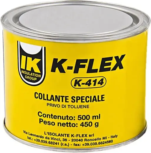 K-Flex K-414 контактный клей на основе полихлоропренового каучука (500 мл)