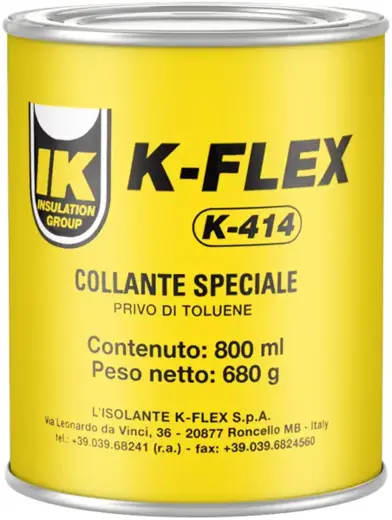 K-Flex K-414 контактный клей на основе полихлоропренового каучука (800 мл)