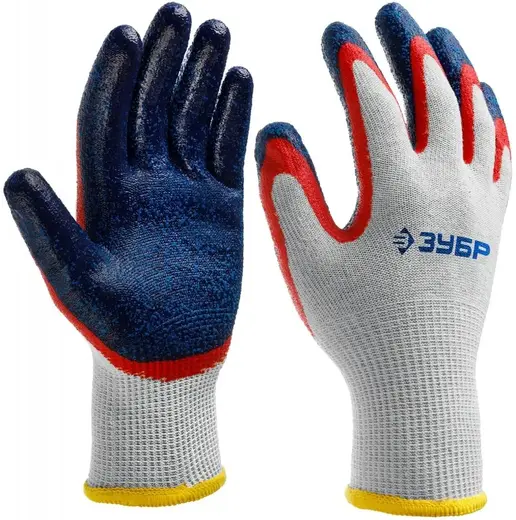 Зубр Профессионал Захват-2 перчатки с двойным нитриловым обливом (S-M) 240-250 мм 1 пара