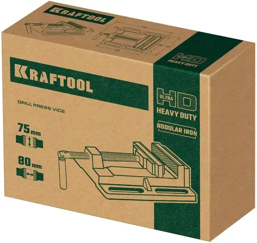 Kraftool тиски станочные сверлильные (75 мм)