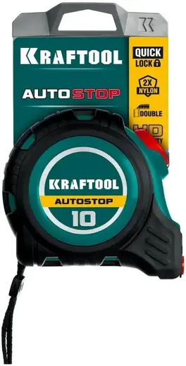 Kraftool Autostop рулетка с автостопом (10 м*25 мм)