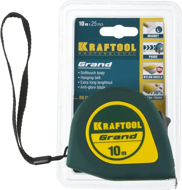 Kraftool Grand рулетка (10 м*25 мм)