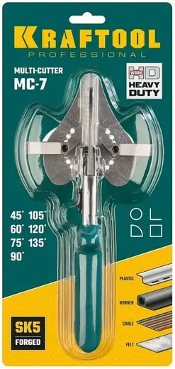 Kraftool MC-7 ножницы угловые для пластмассовых и резиновых профилей (220 мм)