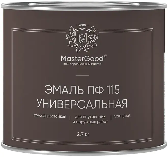 Master Good ПФ-115 эмаль универсальная (2.7 кг) серая