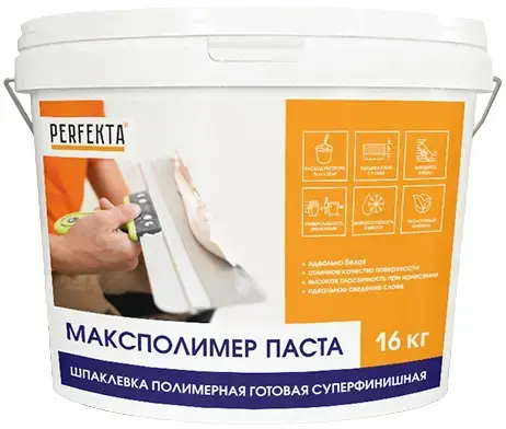 Perfekta Максполимер Паста шпаклевка полимерная готовая суперфинишная (16 кг)