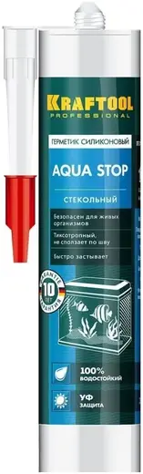 Kraftool Professional Aqua Stop герметик силиконовый стекольный (300 мл) бесцветный