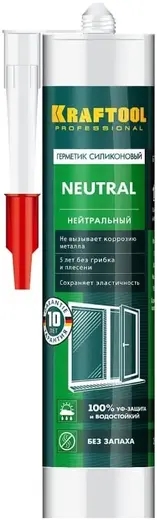 Kraftool Professional Neutral герметик силиконовый нейтральный (300 мл) белый