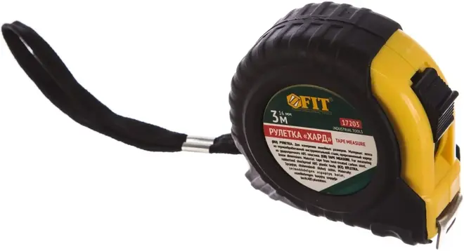 Fit Хард рулетка с прорезиненным корпусом (3 м*16 мм)
