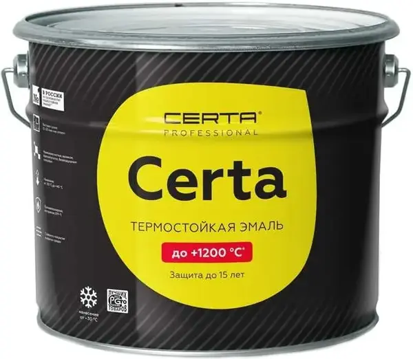 Certa Certa Professional HS до 1200 гр.C эмаль термостойкая (10 кг) ярко-красная RAL 3020 (до 350°C)