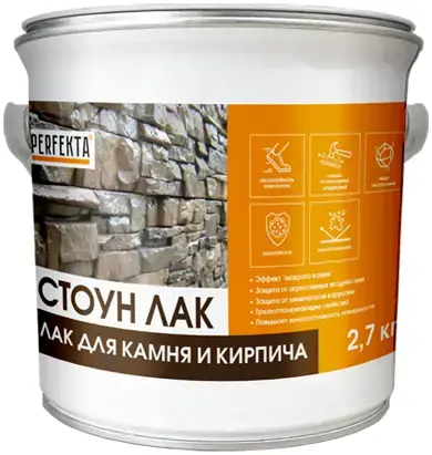 Perfekta Стоун Лак лак для камня и кирпича (3 л)