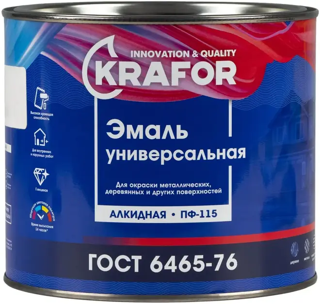Крафор ПФ-115 эмаль универсальная алкидная (1.8 кг) кремовая глянцевая