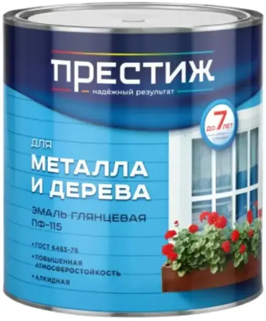 Престиж ПФ-115 эмаль для металла и дерева (6 кг) красная