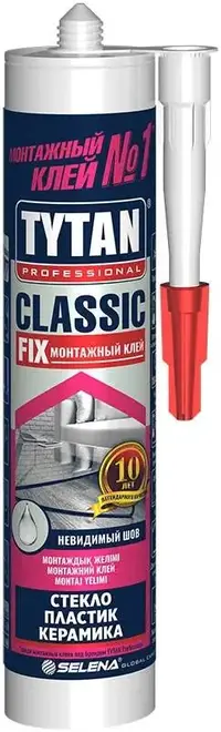 Титан Professional Classic Fix Стекло Пластик Керамика монтажный клей (280 мл)