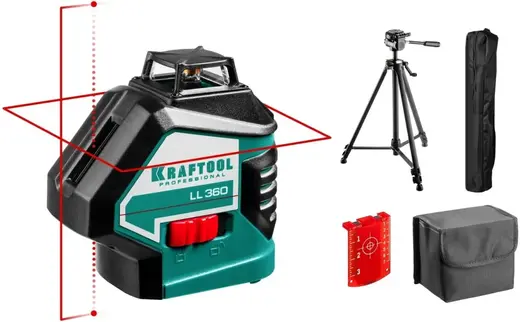 Kraftool Professional LL360-3 нивелир лазерный линейный (635 нм)