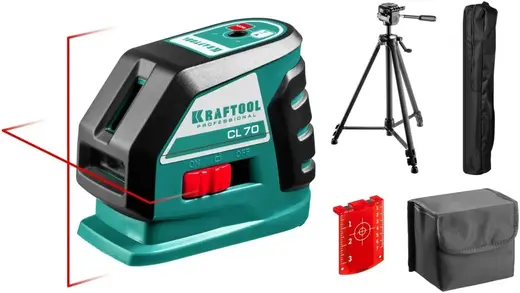 Kraftool Professional CL-70-3 нивелир лазерный линейный (635 нм)