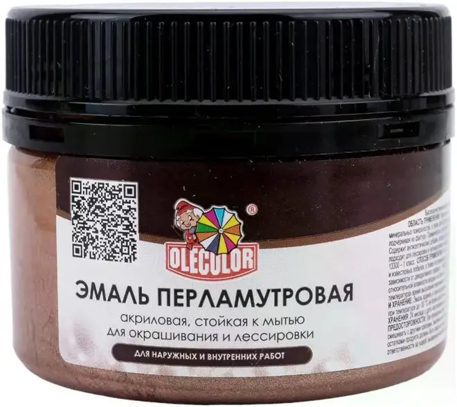Олеколор эмаль перламутровая (100 г) бронза перламутровая
