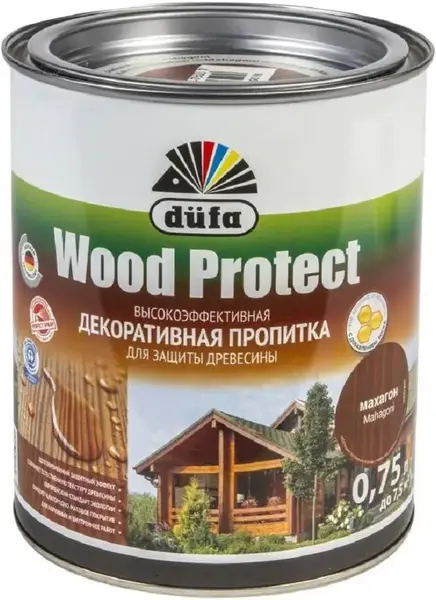 Dufa Wood Protect высокоэффективная декоративная пропитка (750 мл) дуб