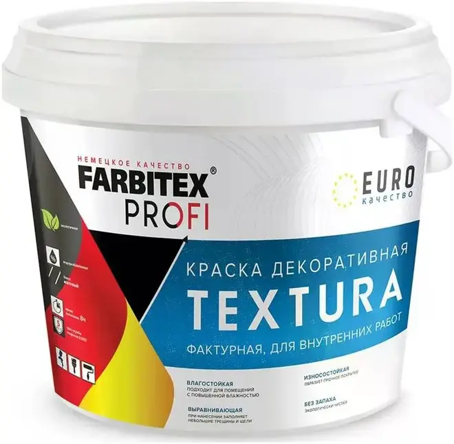 Farbitex Profi Textura краска декоративная фактурная (3.5 кг) супербелая