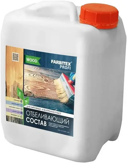 Farbitex Profi Wood отбеливающий состав для древесины (5 л)