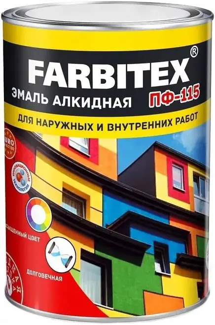 Farbitex эмаль алкидная для наружных и внутренних работ (2.7 кг) белая глянцевая