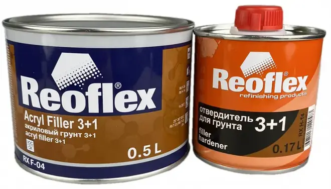 Reoflex Acryl Filler 3+1 грунт акриловый (667 мл) белый