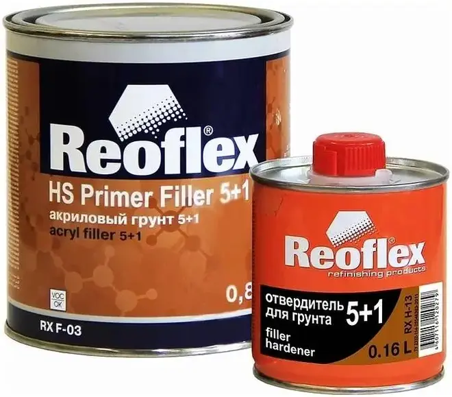 Reoflex HS Primer Filler 5+1 грунт акриловый (960 мл) белый