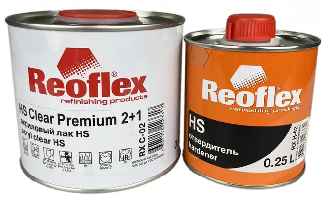 Reoflex MS Clear Classic 2+1 лак акриловый 2-комп (750 мл (500 мл + 250 мл)